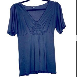 Banana Republic Silk & Modal Black Baby Doll top size XS